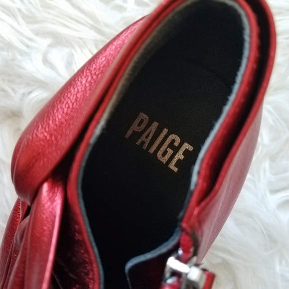 PAIGE Catrine Candy Apple Red Booties - Picture 7 of 16